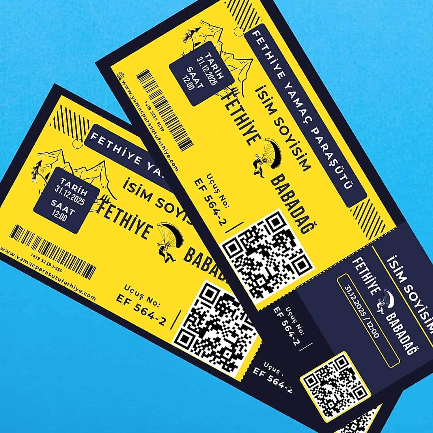 Fethiye Yamaç Paraşütü Bileti 1 Kişilik (Standart Uçuş Paketi) 1 1 kişilik fethite tandem yamaç paraşütü